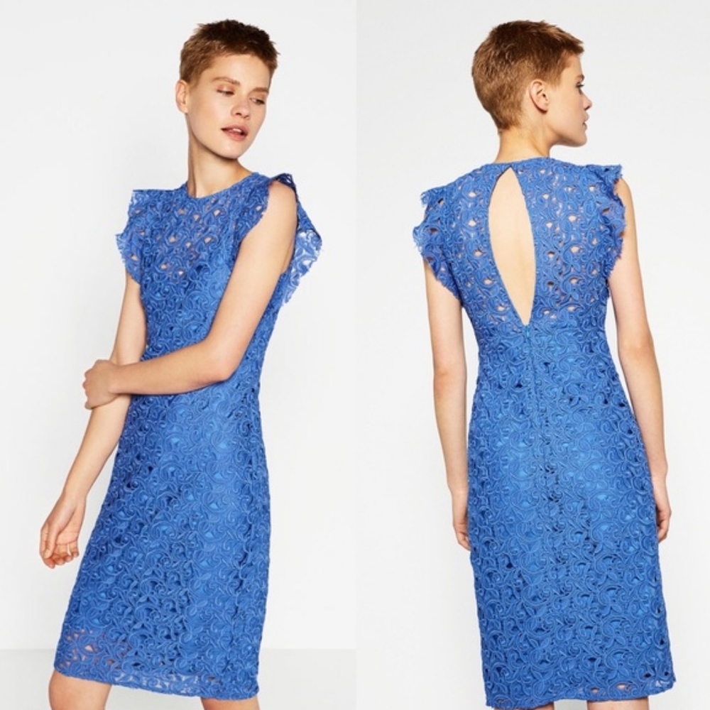 Zara guipure lace dress 👗